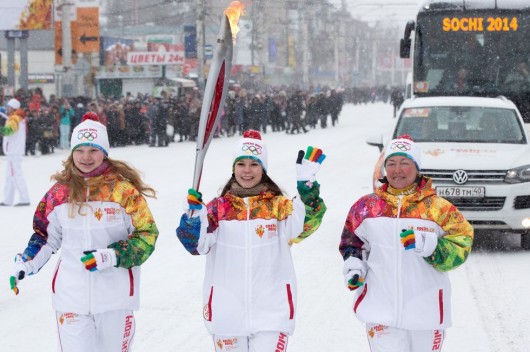 Megérkezett az olimpiai láng Szocsiba