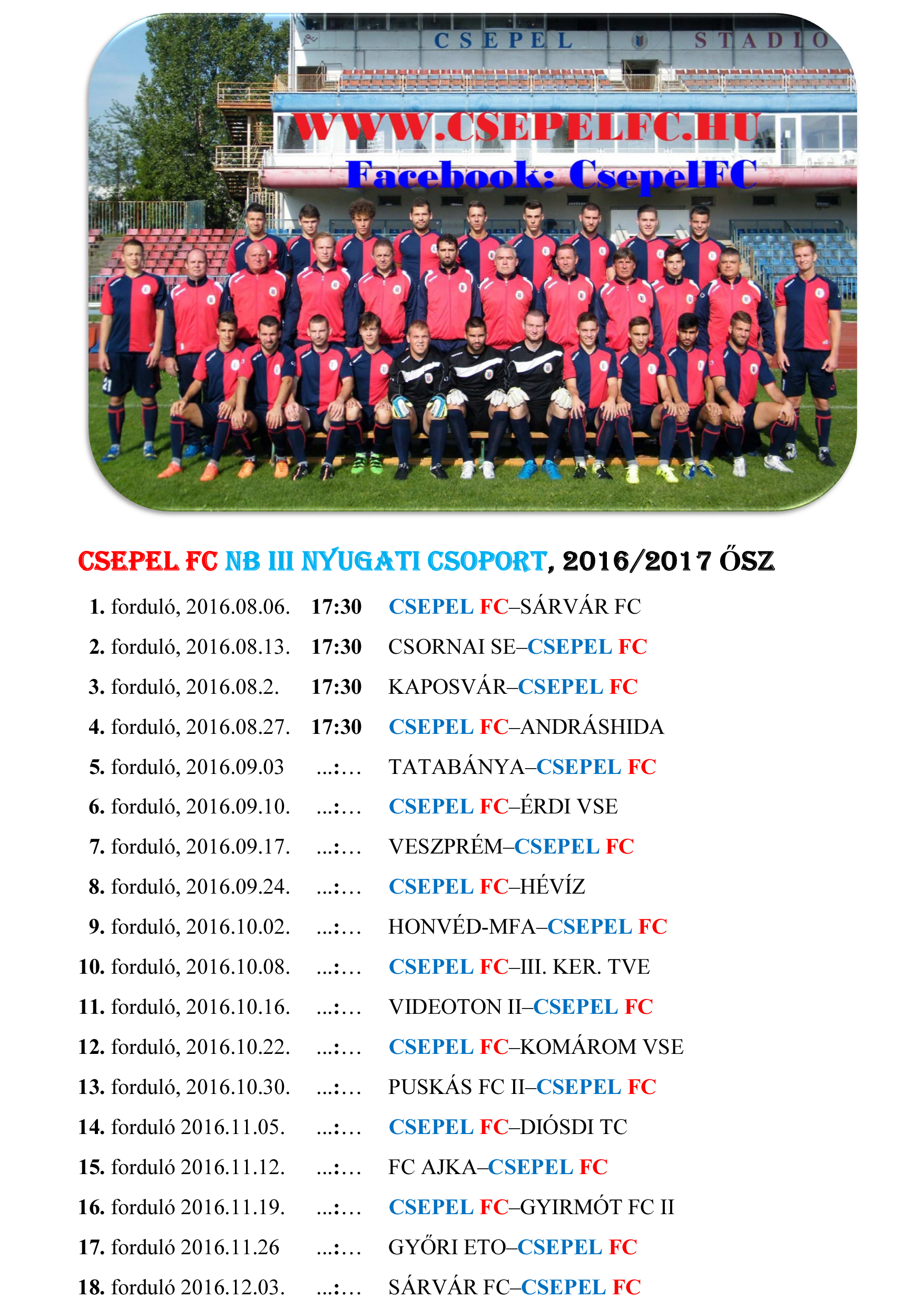 Csepel-FC-2016-PlakátA3