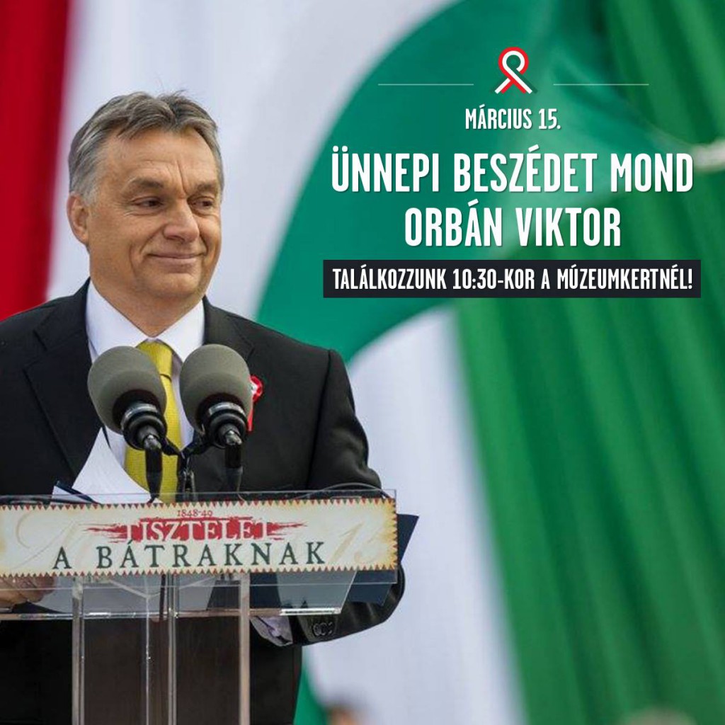 Orbán Viktor a Múzeumkertben mond ünnepi beszédet