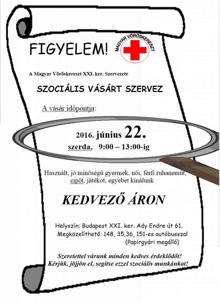 Szoc. vásár 2016.06. 8. és 22