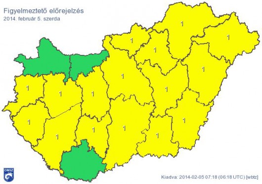 Kiadták a riasztást - ezeken a helyeken eshet ónos eső