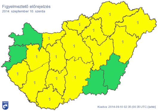 Már a riasztást is kiadták - itt várható felhőszakadás